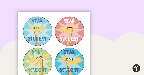Go to Giraffes - Star Student Badges teaching resource
