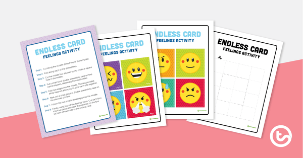 Go to Feelings Endless Card Template Teaching Resource