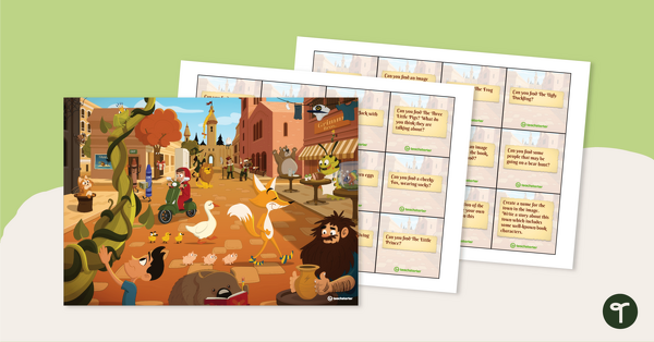Book Hunt Image and Task Cards teaching resource