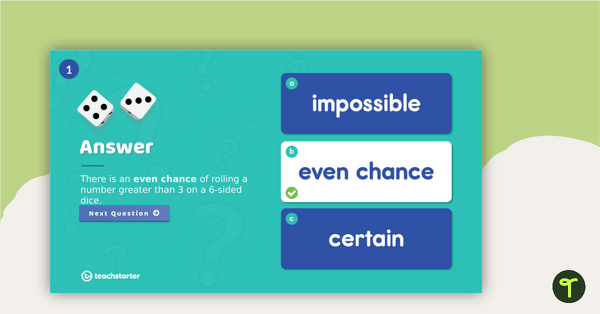 Chance Middle Years PowerPoint teaching resource
