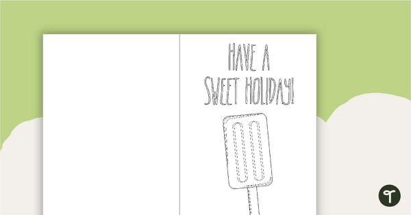 Holiday Greeting Cards - BW teaching resource