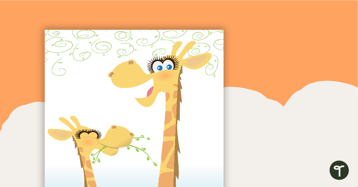 Giraffes - Title Poster teaching resource
