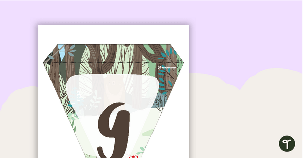 Woodland Tales - Letters and Numbers Pennant Banner teaching resource