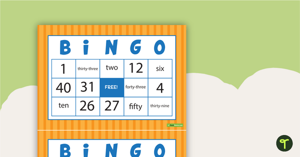 Preview image for Numbers and Words Bingo – Numbers 0–50 - teaching resource