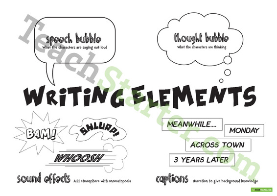 Comic Book Writing Resource Pack teaching resource