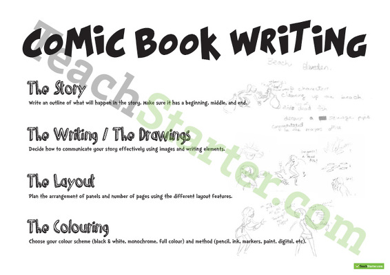 Comic Book Writing Resource Pack teaching resource