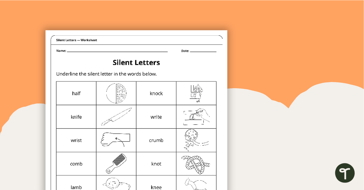 silent letters worksheet pack teach starter