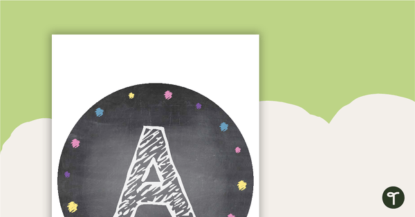 Funky Chalkboard - Letter, Number and Punctuation Set teaching resource