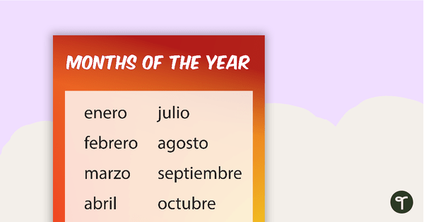 Months of the Year in Spanish teaching resource