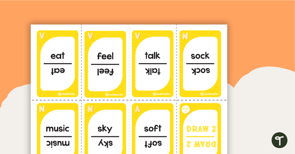 Preview image for Parts of Speech Card Game – Lower Grades Classroom Game - teaching resource