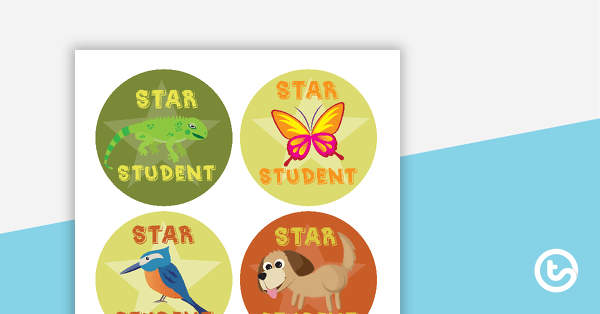 Animals - Star Student Badges teaching resource