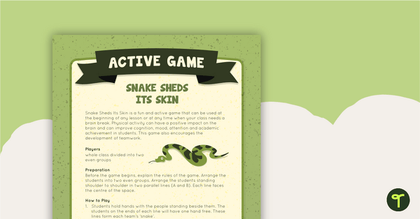 Go to Snake Sheds Its Skin Active Game teaching resource