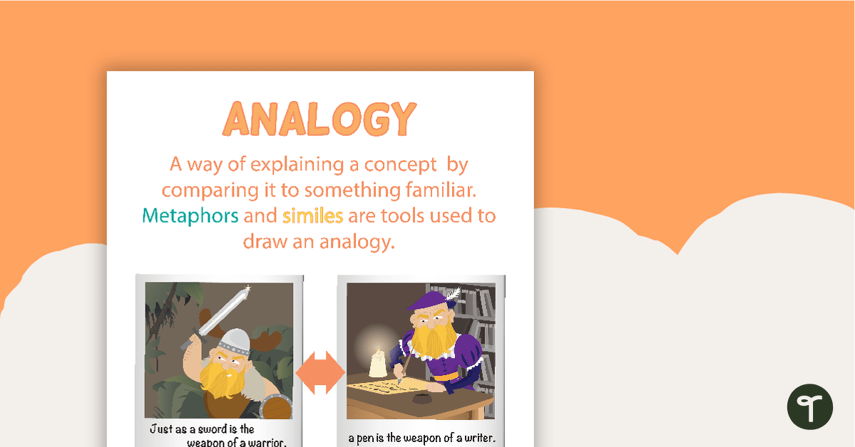 Analogy- Literary Technique Poster teaching resource