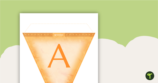 Go to Ancient Rome - Letters and Number Bunting teaching resource