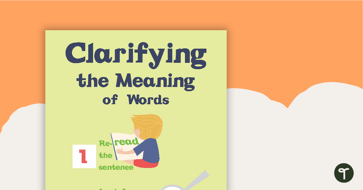 Clarifying the Meaning of Words Poster teaching-resource