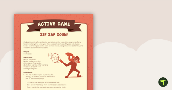 Go to Zip Zap Zoom! Active Game teaching resource