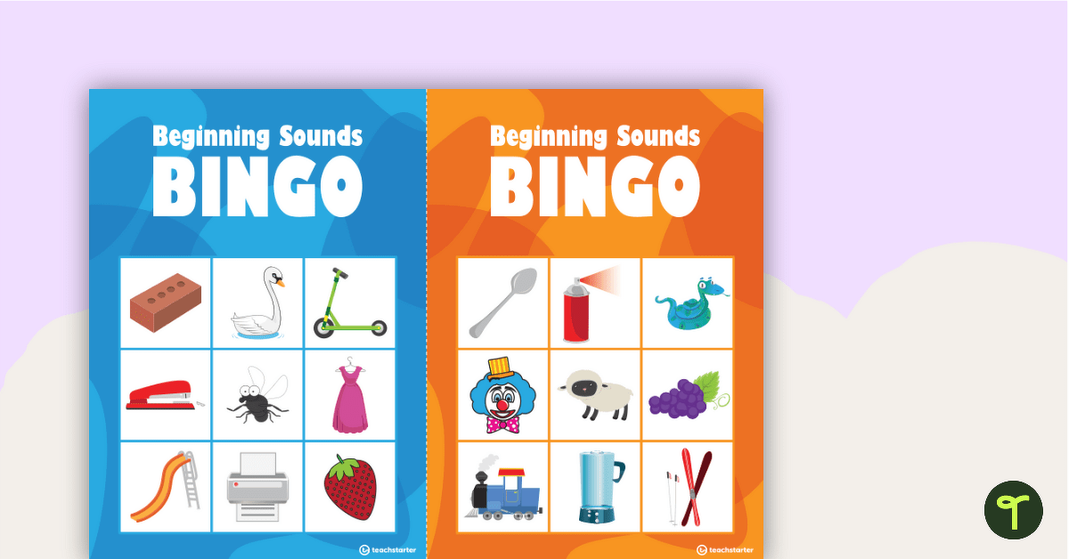 Beginning Sounds Bingo teaching resource