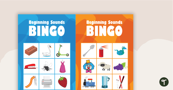 Beginning Sounds Bingo teaching resource