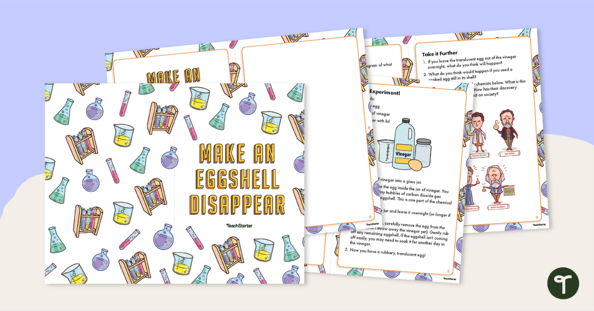 Make an Eggshell Disappear - Science Experiment Booklet teaching resource
