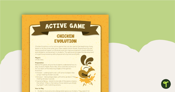 Preview image for Chicken Evolution Active Game - teaching resource