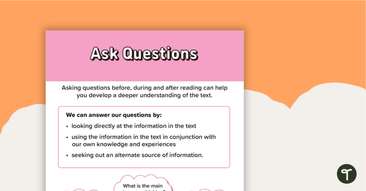 Ask Questions Poster teaching resource