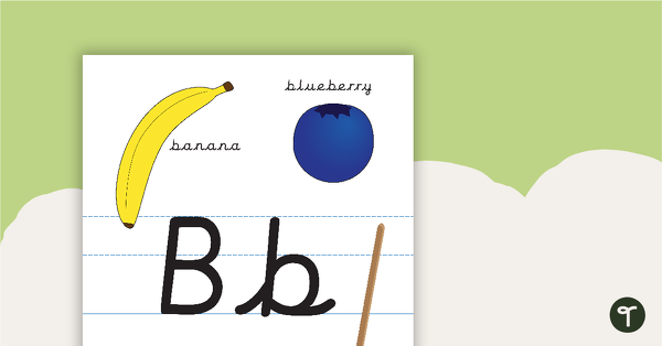 Individual Alphabet Charts with Pictures teaching resource