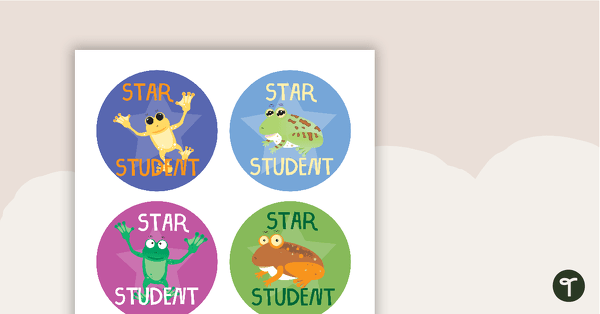 Go to Frogs - Star Student Badges teaching resource