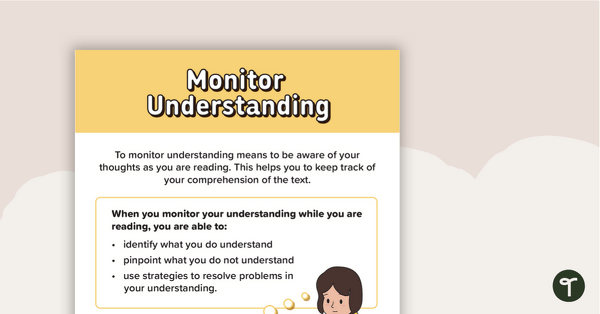 Preview image for Monitor Understanding Poster - teaching resource