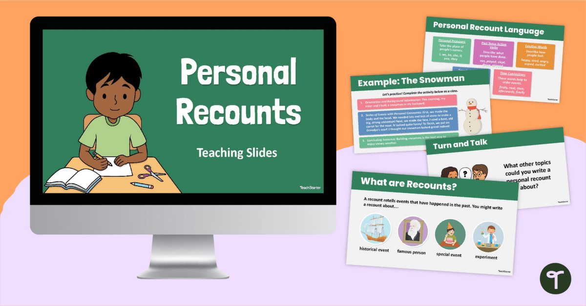 Introduction to Personal Recounts PowerPoint teaching resource