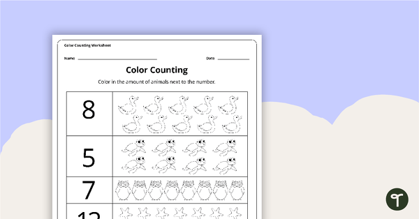 Image of Counting to 20 - Worksheet