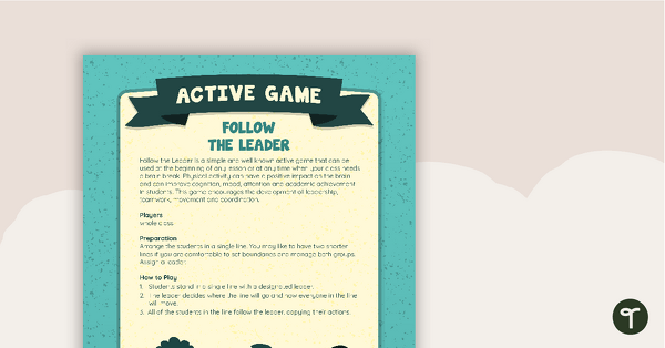 Follow the Leader Active Game teaching resource
