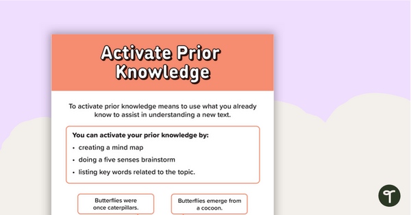 Preview image for Activate Prior Knowledge Poster - teaching resource