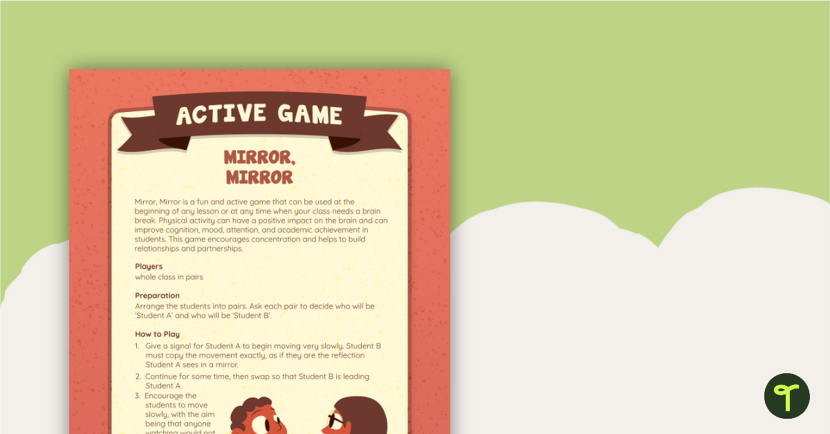 Mirror, Mirror Active Game teaching resource