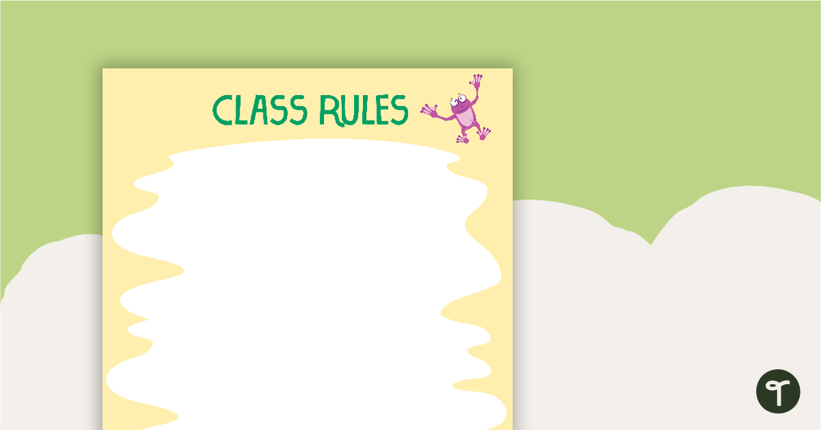 Frogs - Class Rules teaching resource