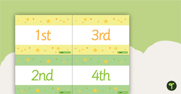 Image of Ordinal Numbers Flashcards