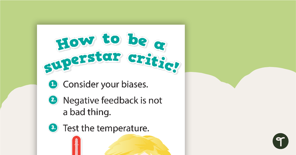 How to be a Superstar Critic Poster Set teaching resource