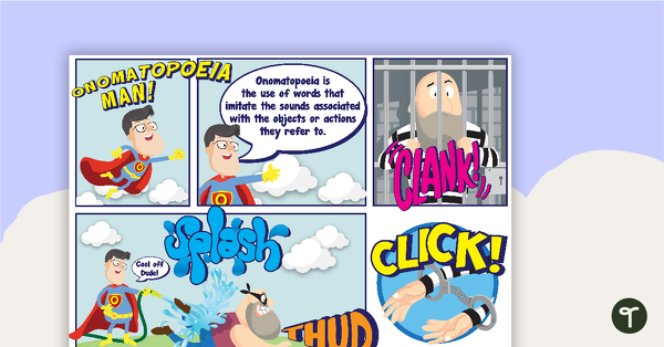 Preview image for Onomatopoeia Man Poster - teaching resource