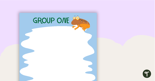 Frogs - Grouping Posters teaching resource