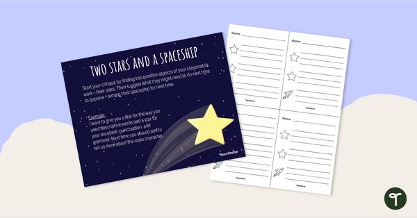 Go to Two Stars and a Spaceship - Feedback Template teaching resource