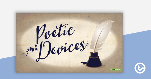 Preview image for Poetic Devices PowerPoint - teaching resource