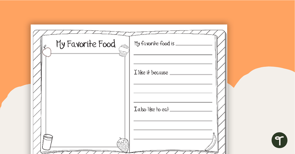 My Favorite Food Worksheet teaching resource
