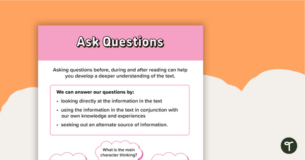 Preview image for Ask Questions Poster - teaching resource