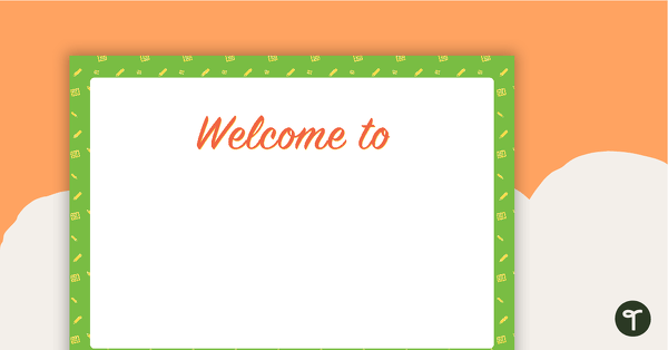 Go to Calculator Pattern - Welcome Sign and Name Tags teaching resource