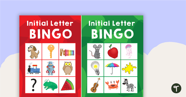 Initial Letter Bingo teaching resource