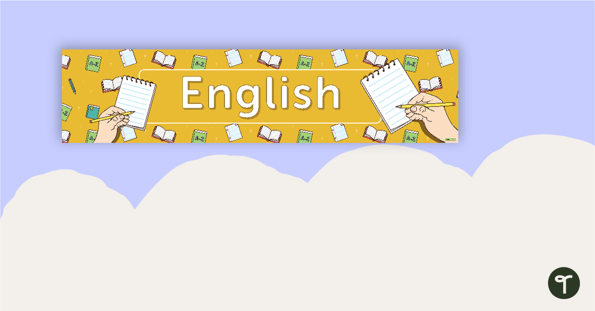 English/Literacy Display Banner teaching resource