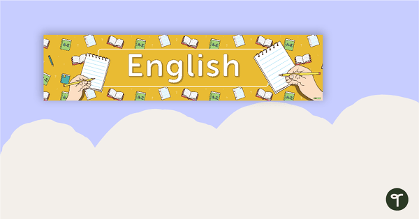 English/Literacy Display Banner teaching resource