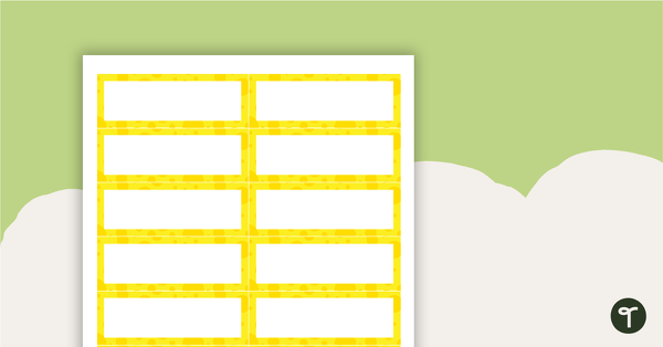 Desk Name Tags  Yellow Spots teaching resource
