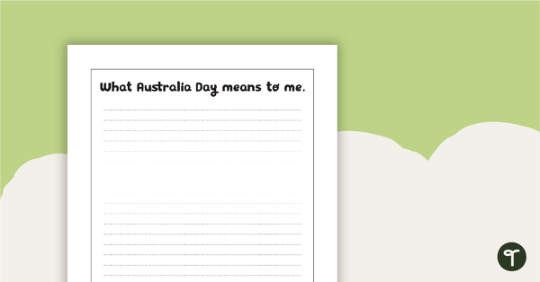 Image of What Australia Day Means to Me Worksheet