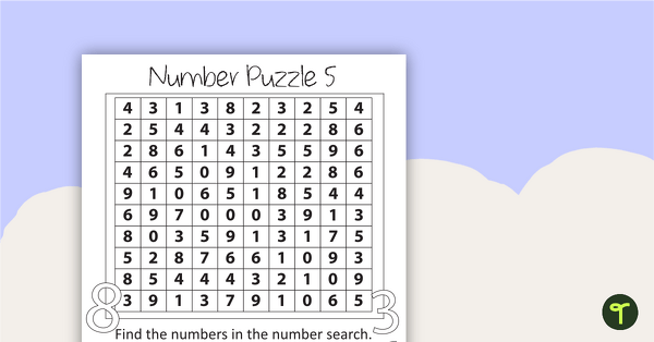Image of Number Puzzle with Solution - 5