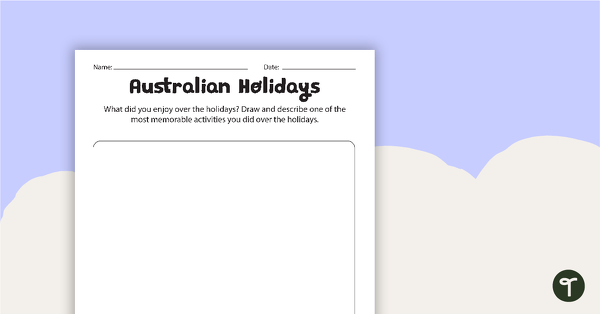 Go to Australian Holidays Worksheet teaching resource